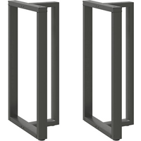 vidaXL Bar Table Legs T-Shaped 2 pcs Anthracite 60x35x(110-111) cm Steel