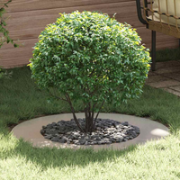 vidaXL suitable for Flat Tree Rings 5 pcs Silver Ø50 / 80 cm