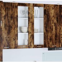 vidaXL Hanging Cabinet Smoked Oak 80 x 31 x 100 cm Engineered Wood
