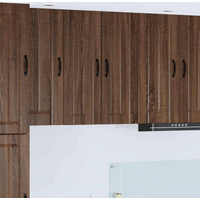 vidaXL Kitchen Cabinet 2 pcs Brown Oak 30 x 31 x 80 cm Engineered Wood