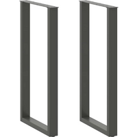 vidaXL Bar Table Legs U-Shaped 2 pcs Anthracite 60x(110-111) cm Steel