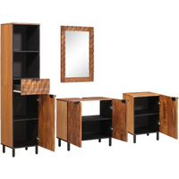 vidaXL Bathroom Sets 4 pcs Acacia Brown Winish Solid Mango Wood