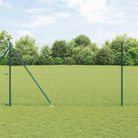 vidaXL Fence Post Green 25 x 1.6 m (25 mm mesh) Steel and PVC