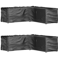 vidaXL L-Shaped Garden Furniture Covers 2 pcs 16 Eyelets 285x285x90 cm