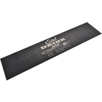 vidaXL Kitchen Rug Washable Kitchen Black 60x300 cm Velvet