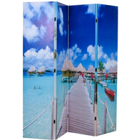 vidaXL Folding Room Divider 160x170 cm Beach