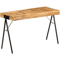vidaXL Writing Table Solid Mango Wood 118x50x75 cm
