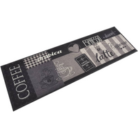 vidaXL Kitchen Rug Washable Coffee Black 60x180 cm Velvet
