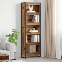 vidaXL Book Cabinet 2 pcs Old Wood 60 x 30 x 189.5 cm Engineered Wood