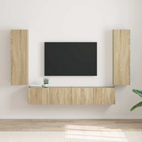 vidaXL TV Wall Cabinet 2 pcs Sonoma 30 x 31 x 100 cm Engineered Wood