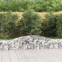 VIDAXL Arched Gabion Baskets 400x30x40/ Galvanised Iron