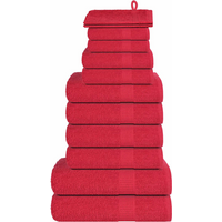 vidaXL 12 Piece Towel Set "FROGN" Red 360 gsm
