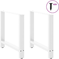 vidaXL Dining Table Legs White 2 pcs 70x(72-73) cm Steel