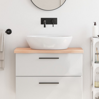 vidaXL Bathroom Countertop 80x40x(2-4) cm Untreated Solid Wood