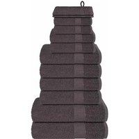 vidaXL 12 Piece Towel Set "FROGN" Anthracite 360 gsm