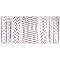 vidaXL Rug Washable 80x300 cm Black and White Anti Slip