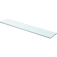 vidaXL Shelf Panel Glass Clear 80x15 cm