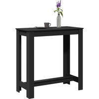vidaXL Bar Table Black 102x50x103.5 cm Engineered Wood
