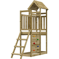 vidaXL Play Tower Brown 110.5 x 52.5 x 214 cm Solid Impregnated Wood