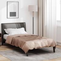 vidaXL Summer Duvet Gold 200 x 155 cm Satin and Microfiber