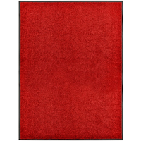 vidaXL Doormat Washable Red 90x120 cm