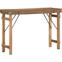 vidaXL End Table Brown 110 x 35 x 76 cm Solid Reclaim Wood