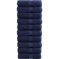 vidaXL Premium Guest Towels "SOLUND" 10 pcs Navy Blue 30x50 cm 600 gsm