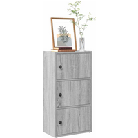 vidaXL Bookcase Grey Sonoma 40x24x77 cm Engineered Wood