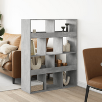 vidaXL Room Divider Concrete Grey 100x33x125.5 cm Engineered Wood