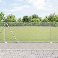vidaXL Fence Post Silver 25 x 1 m (12 x 12 mm mesh) Steel