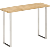 vidaXL Console Table with Live Edge 105x33x76 cm Solid Wood Mango