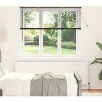 vidaXL Venetian Blinds Height Adjustable Black 130 x 155 cm Aluminium