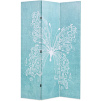vidaXL Folding Room Divider 120x170 cm Butterfly Blue