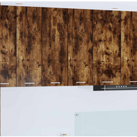 vidaXL Hanging Cabinet with Door Smoked Oak and White 30 x 31 x 80 cm