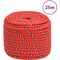 vidaXL Boat Rope Red 16 mm 25 m Polypropylene