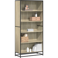 vidaXL Bookcase Sonoma Oak 80.5x35x170.5 cm Engineered Wood