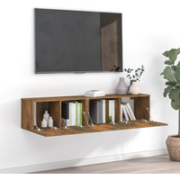 vidaXL 2 Piece TV Cabinet Set Smoked Oak Engineered Wood