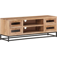 vidaXL TV Cabinet 110x30x40 cm Solid Acacia Wood