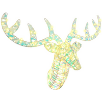 vidaXL Reindeer Pull Sleigh Warm white 68 x 36.5 x62.5 cm PET