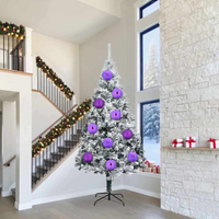 vidaXL Christmas Bauble Set XXL 3 pcs Lilac Plastic