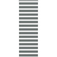 vidaXL Zebra Blind Dark Grey 85x230 cm Fabric Width 80.9 cm Polyester