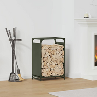vidaXL Firewood Rack Olive Green 44x28x65 cm Cold-rolled steel