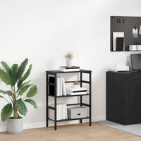 vidaXL Bookshelf Black Oak 60 x 29.5 x 81 cm Engineered Wood
