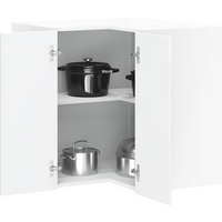 vidaXL Kitchen Wall Corner Cabinet Porto High Gloss White Engineered Wood