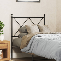 vidaXL Metal Replace Headboard Black 75cm