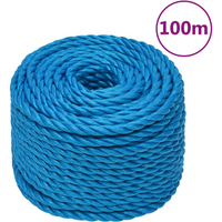 vidaXL Work Rope Blue 20 mm 100 m Polypropylene
