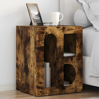vidaXL Bedside Table 2 pcs Smoked Oak 40 x 35 x 50 cm Engineered Wood