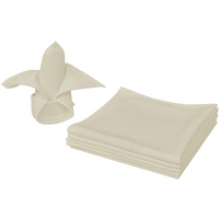 vidaXL Dinner Napkins 10 pcs Cream 50x50 cm