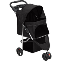 vidaXL Folding Dog Stroller Black 80x46x98 cm Oxford Fabric