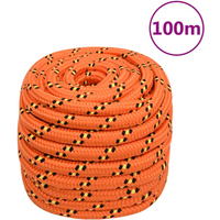 vidaXL Boat Rope Orange 20 mm 100 m Polypropylene